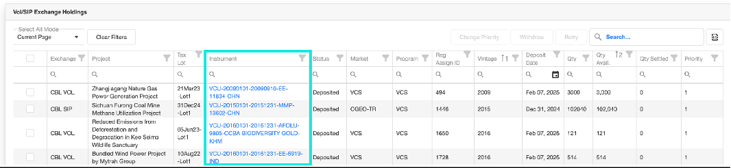 Managing VCM Deposits