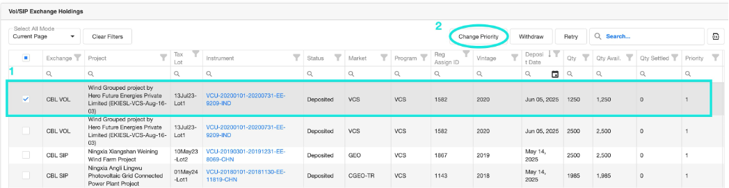 Managing VCM Deposits