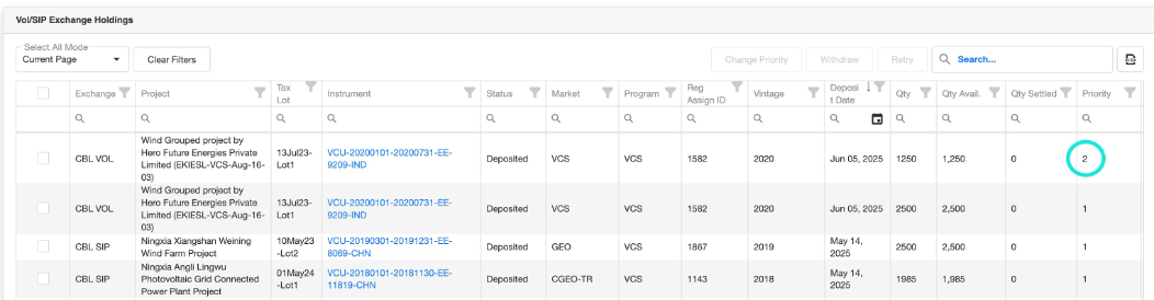 Managing VCM Deposits